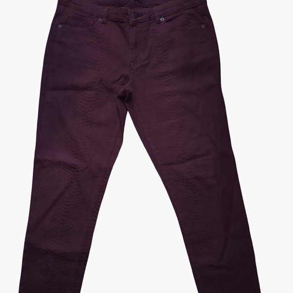 Joe Fresh Burgundy Skinny‎ Pants - Picture 2 of 7